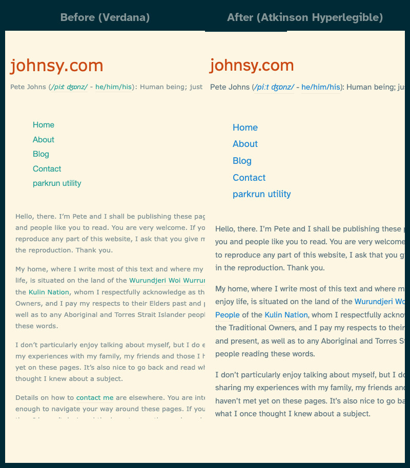Switching to Atkinson Hyperlegible
