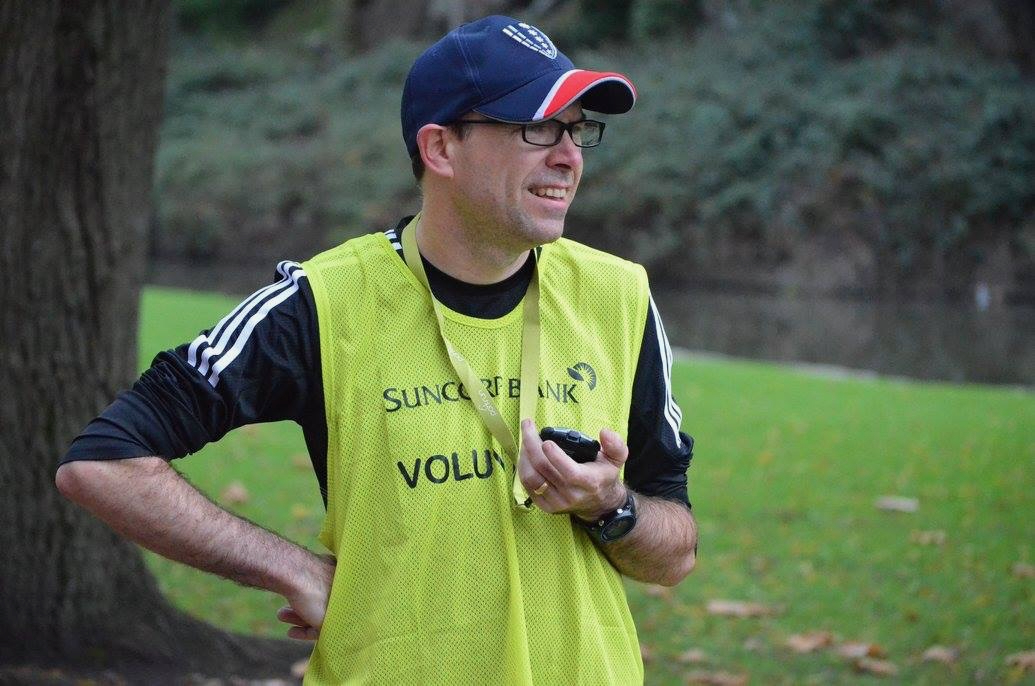 Photograph of yours truly timekeeping at Coburg parkrun's launch Photograph of yours truly timekeeping at Coburg parkrun's launch