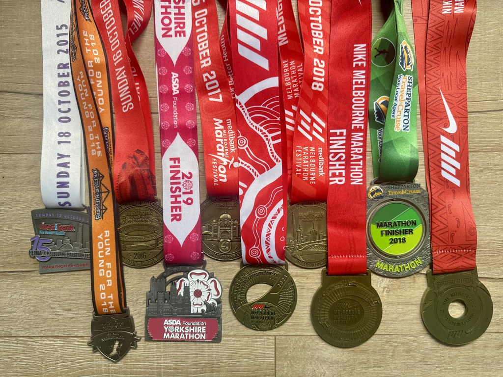 Ten Marathon Medals